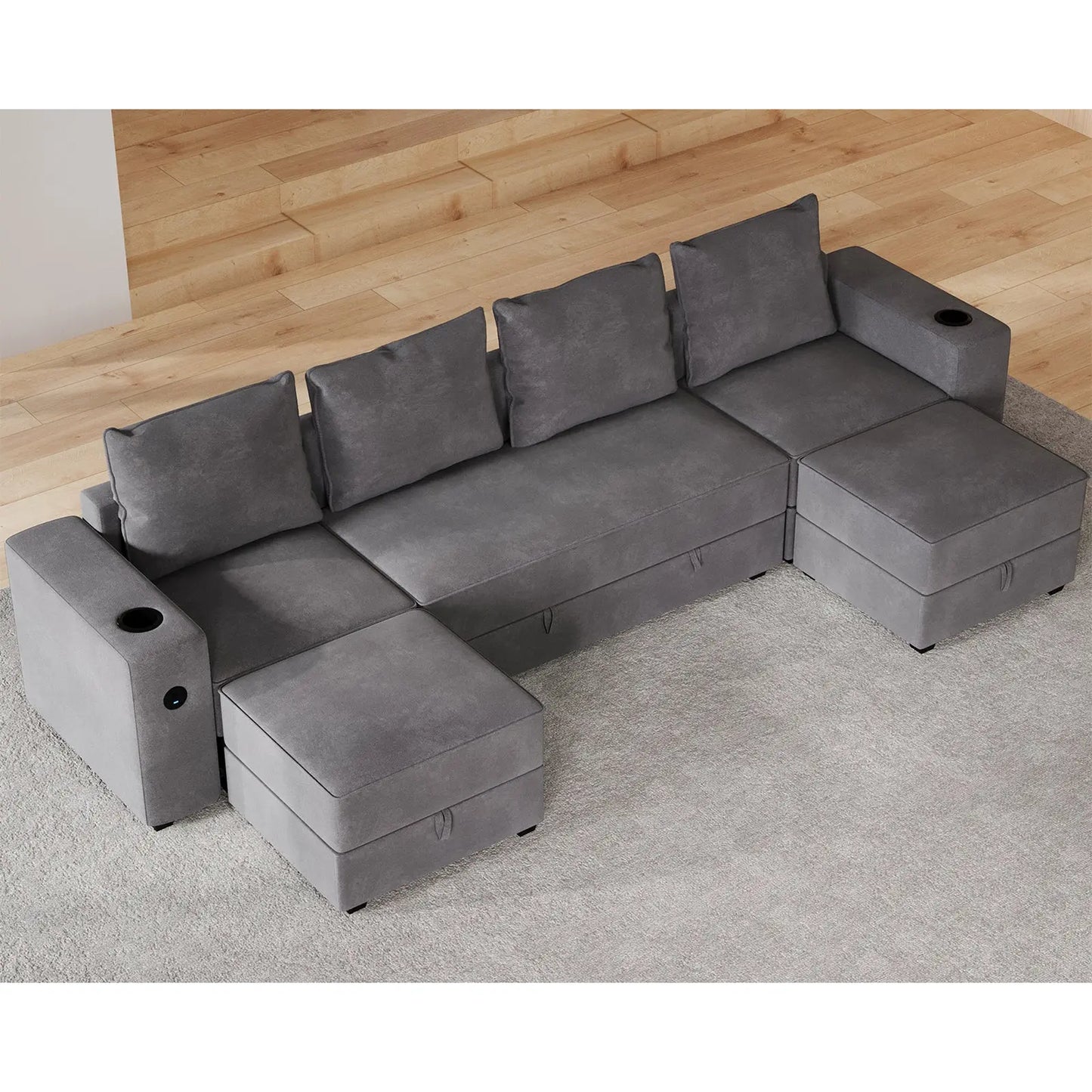 2+1+1 & Ottoman / Grey