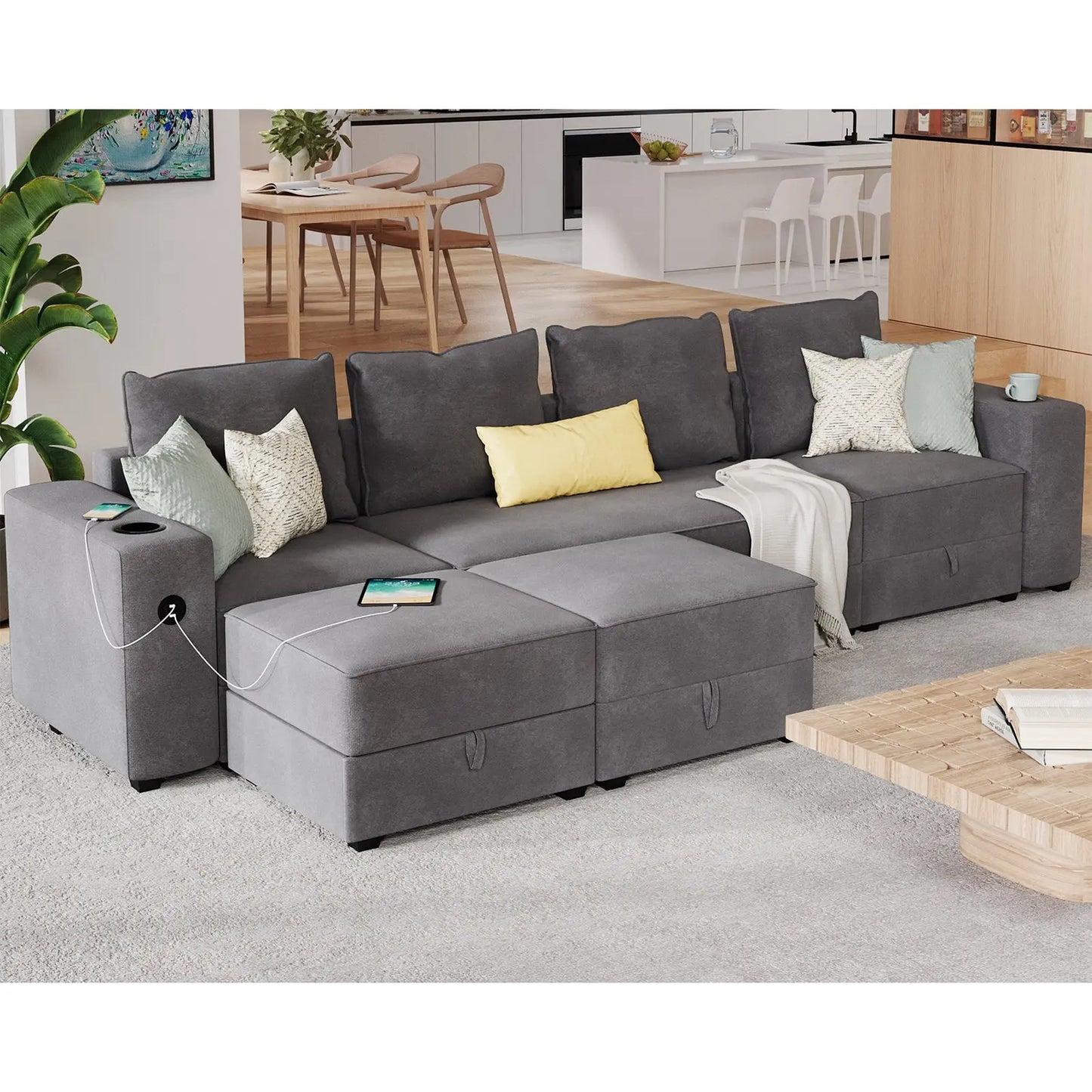 2+1+1 & Ottoman / Grey