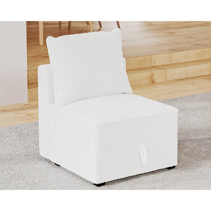 Without Armrests / Bouclé White