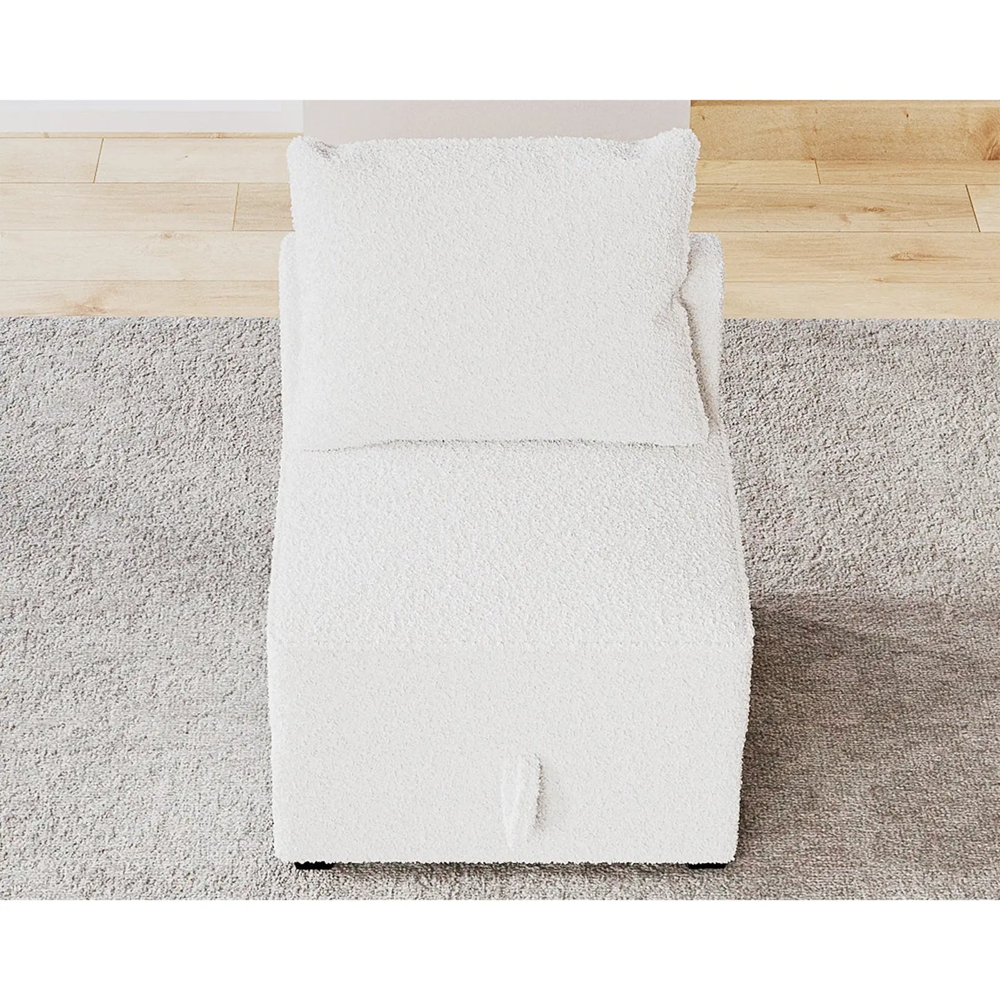 Without Armrests / Bouclé White