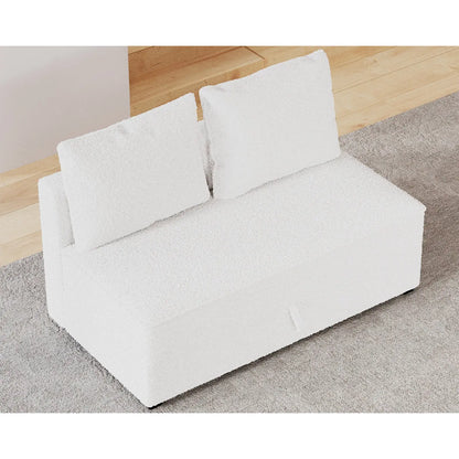 Without Armrests / Bouclé White