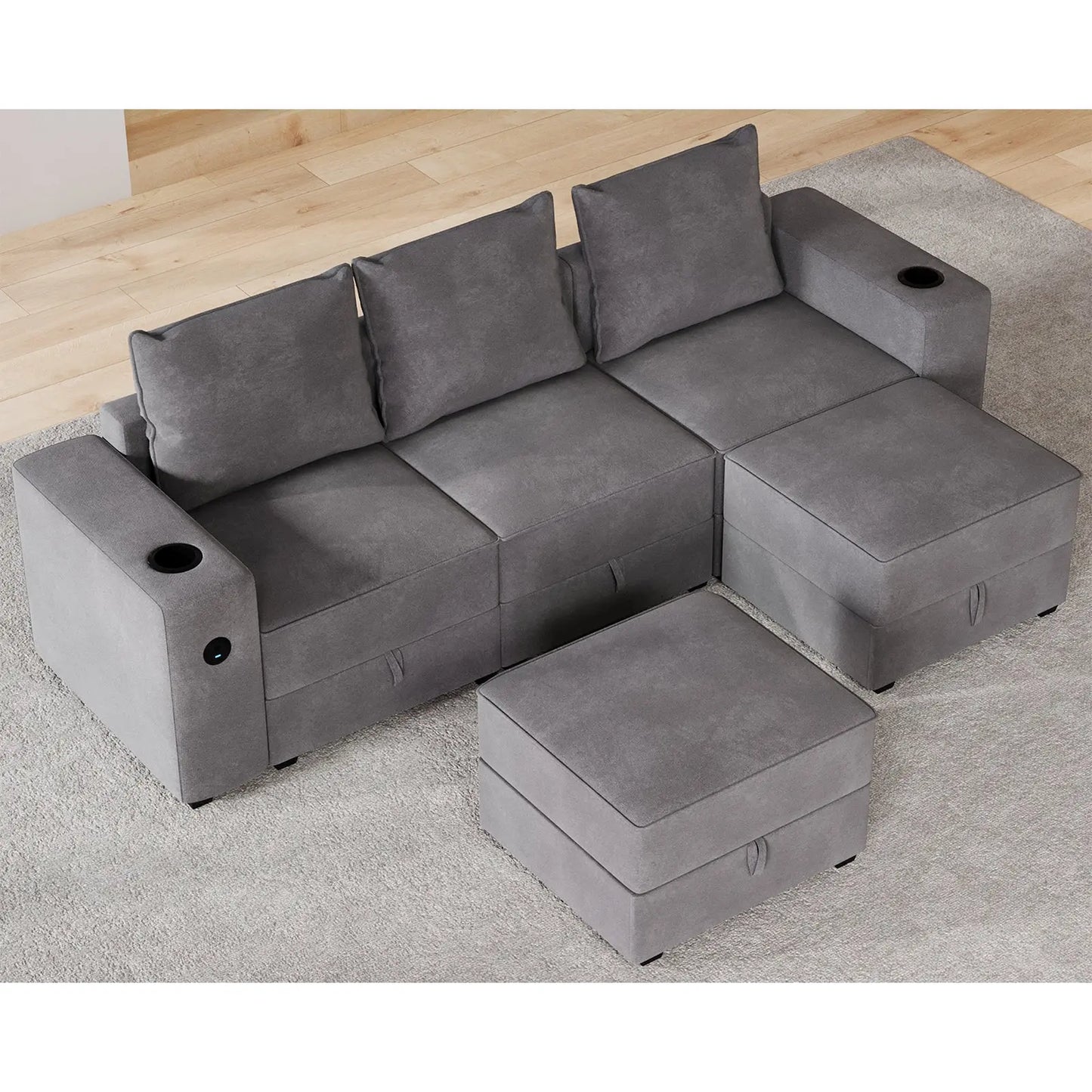 5 Seats-U Shape / Grey