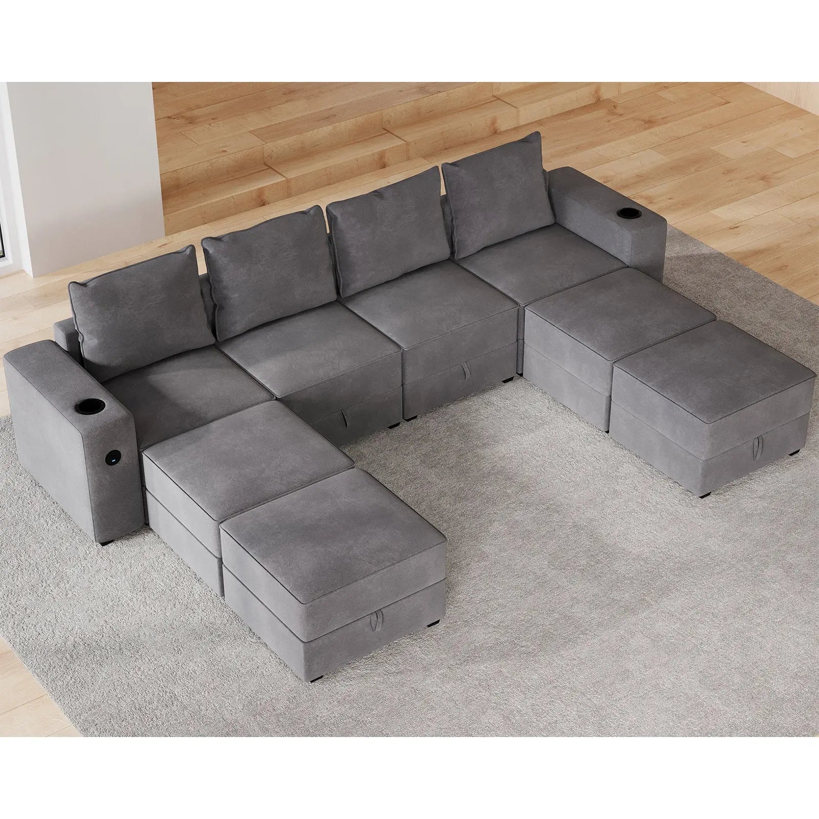 8 Seats-U Shape 2 / Grey