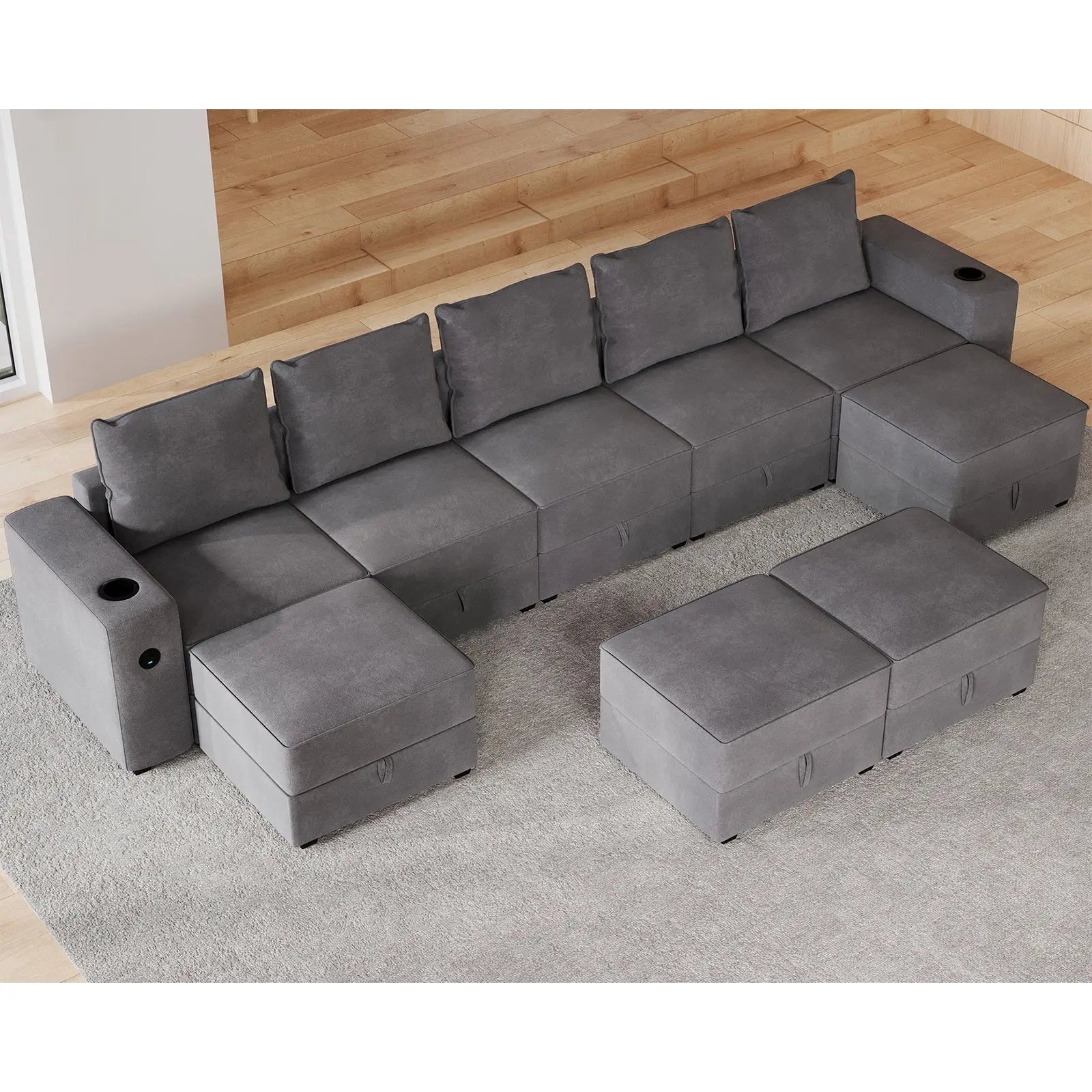 9 Seats-U Shape 2 / Grey