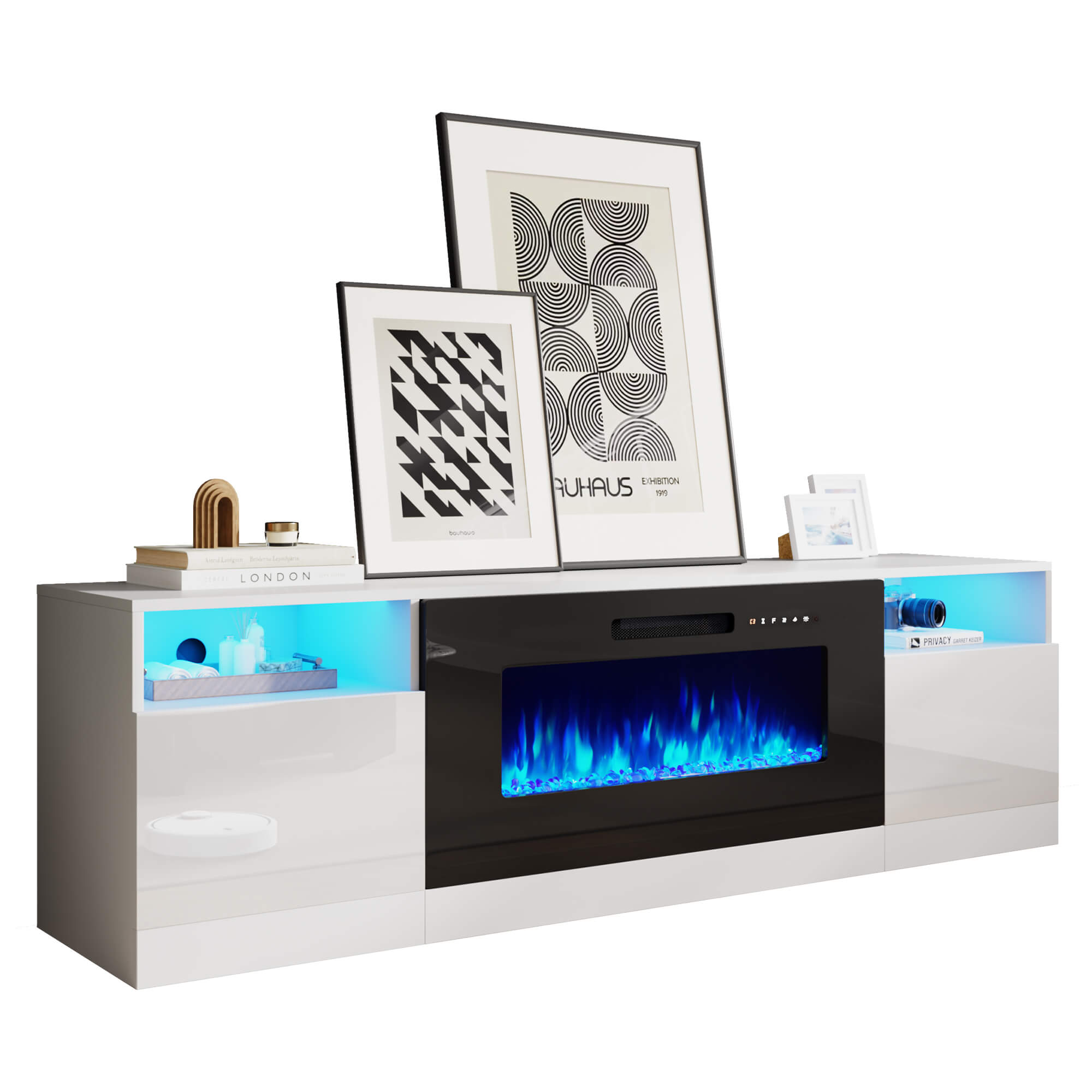 Fireplace TV Stand 80