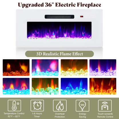 Portal 70" Fireplace TV Stand Amerlife White