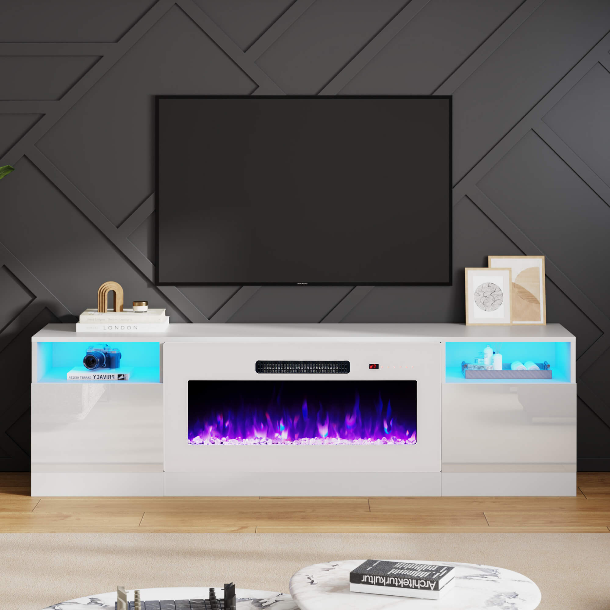 Fireplace TV Stand 80