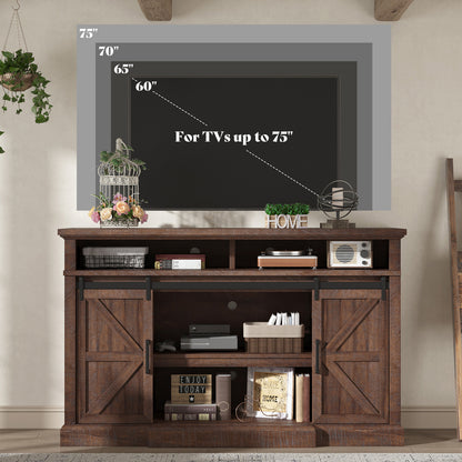 Buck 66" Farmhouse TV Stand - Sawdust Brown