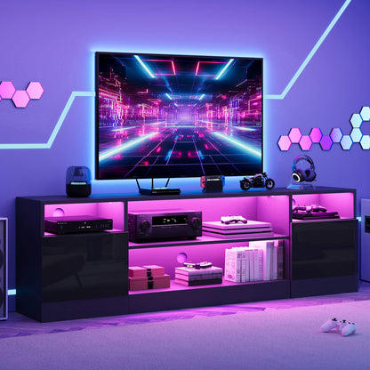 Lumis 70" TV Stand Amerlife Black