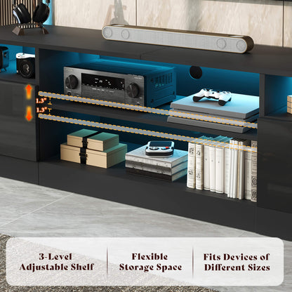Lumis 70" TV Stand Amerlife Black