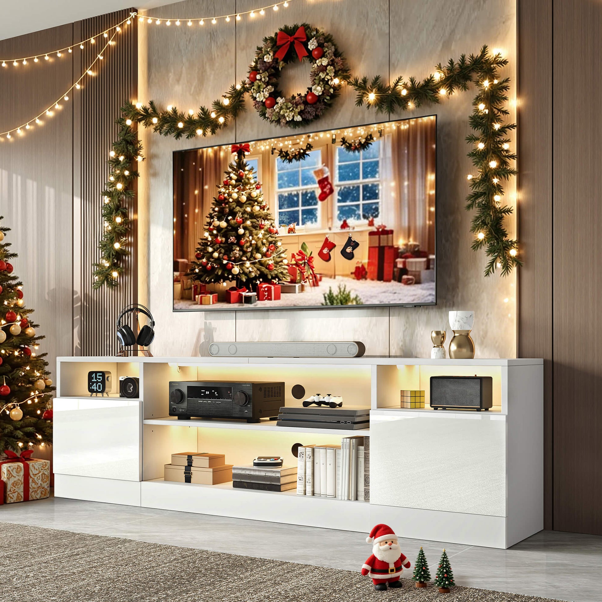 Lumis 70" TV Stand Amerlife White