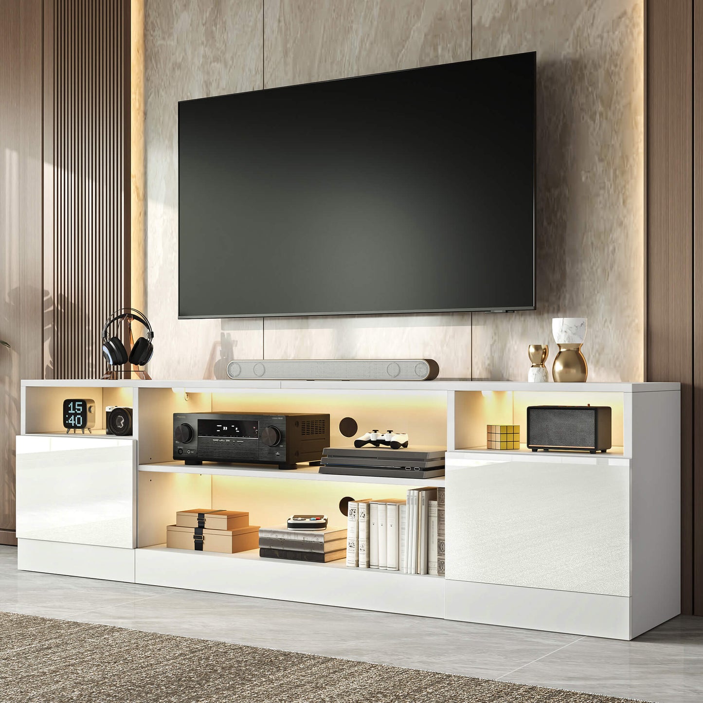 Lumis 70" TV Stand Amerlife White