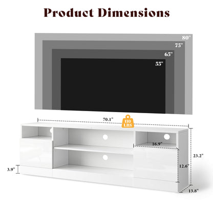 Lumis 70" TV Stand Amerlife White