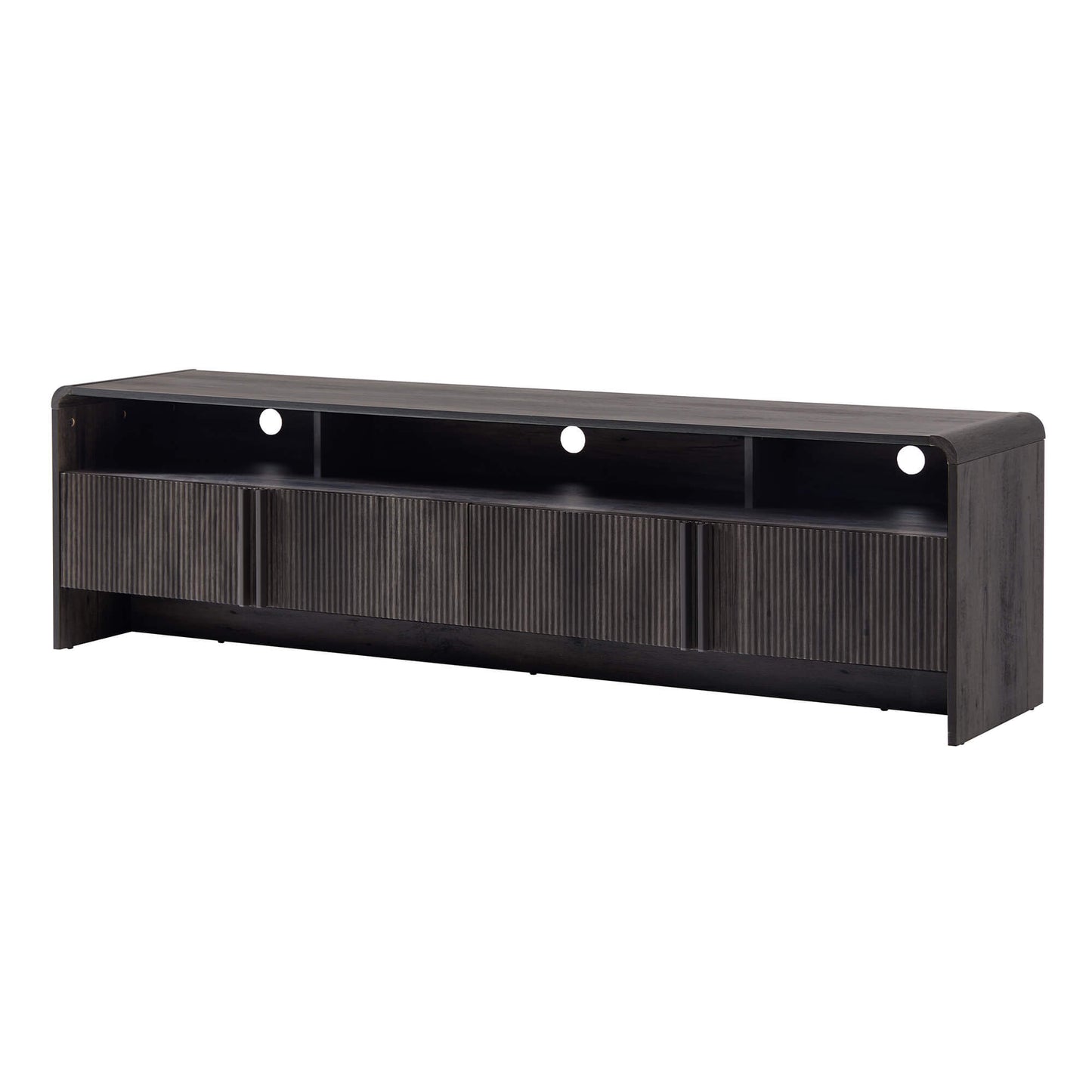 Lignara Modern Fluted 70" TV Stand -Black