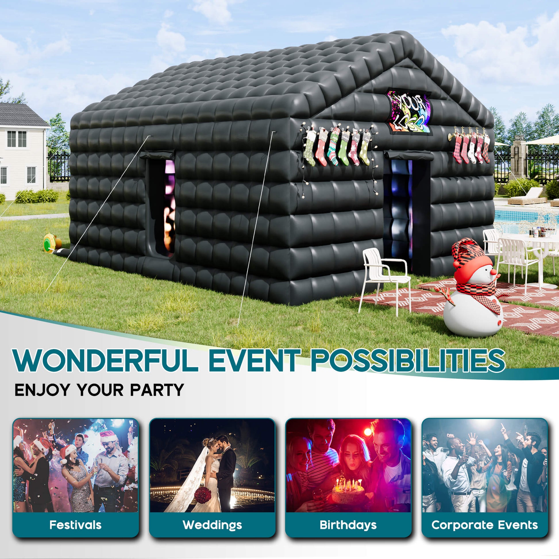blow up event tent Amerlife PartyMax Inflatable Night Club Tent