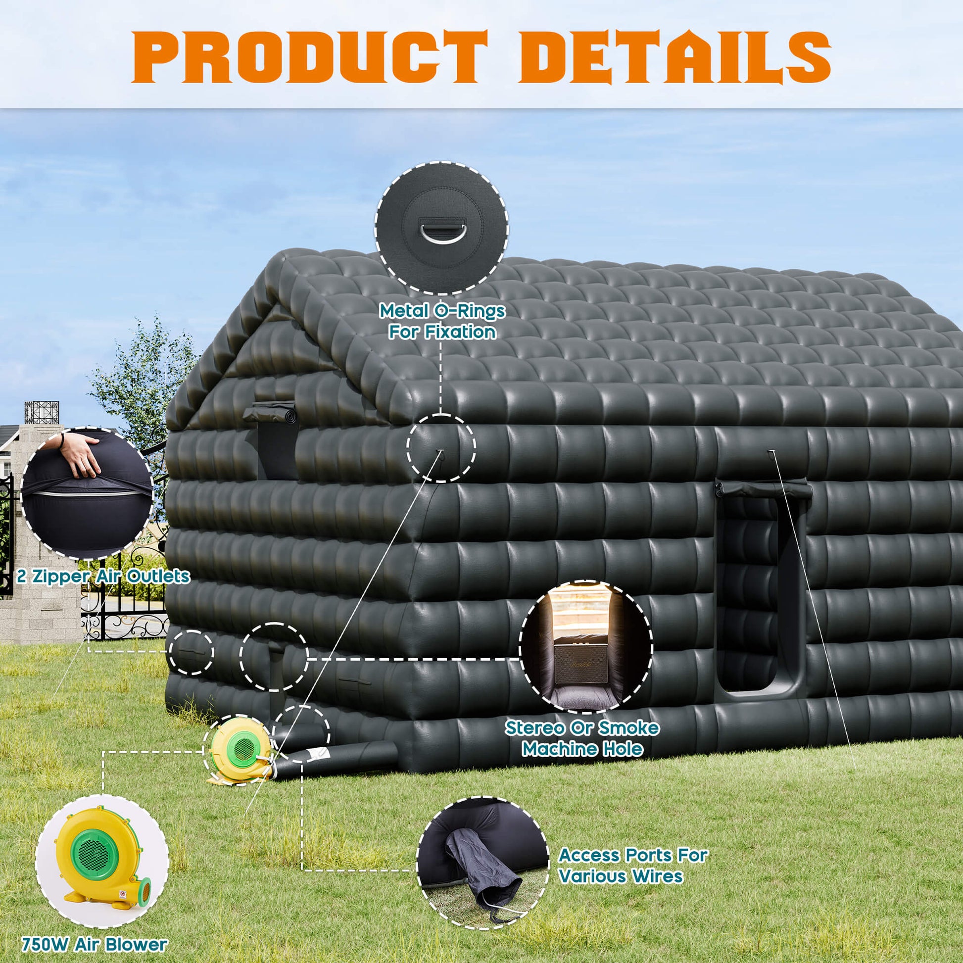 PartyMax Inflatable Night Club Tent Amerlife