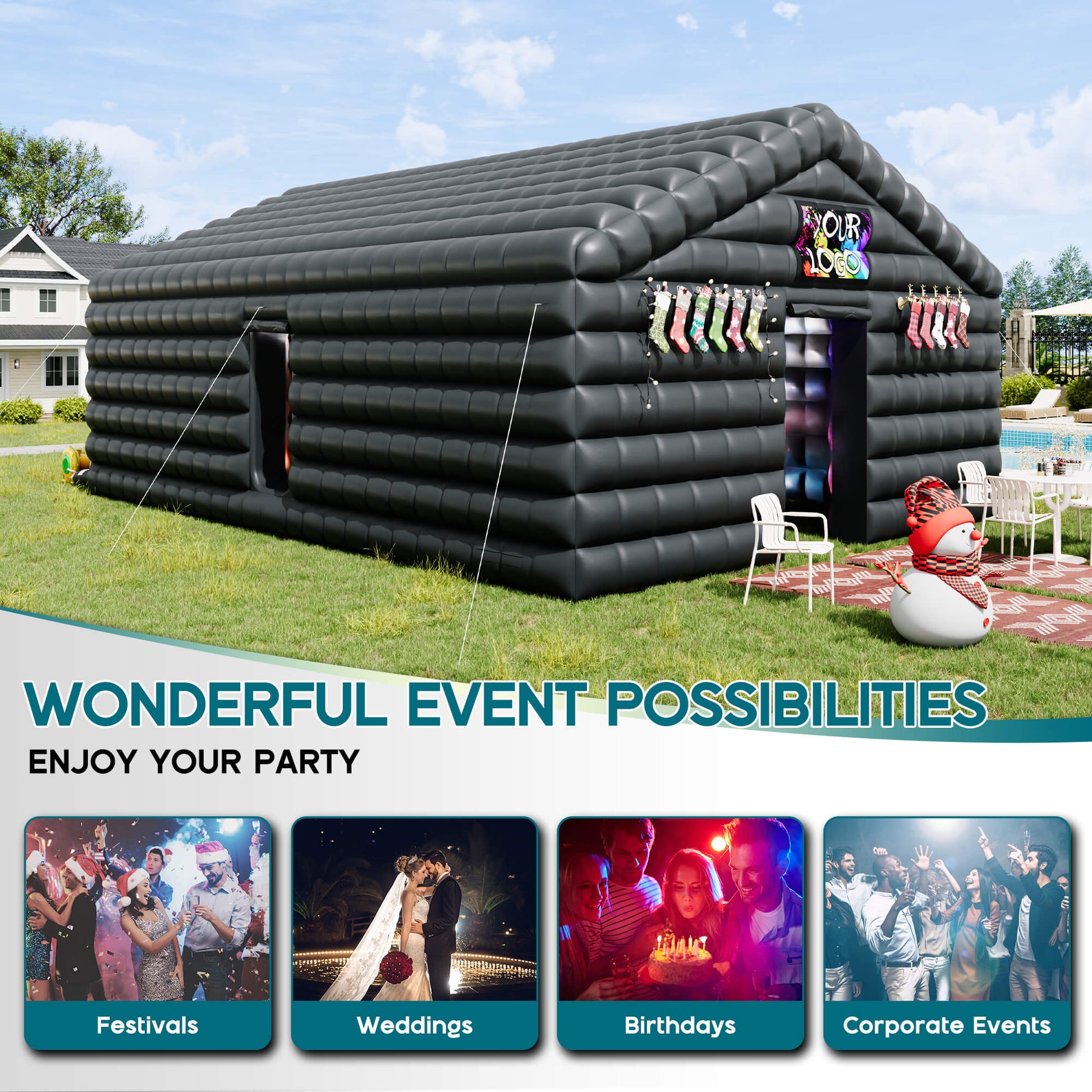 inflatable party tent Amerlife PartyMax Inflatable Night Club Tent