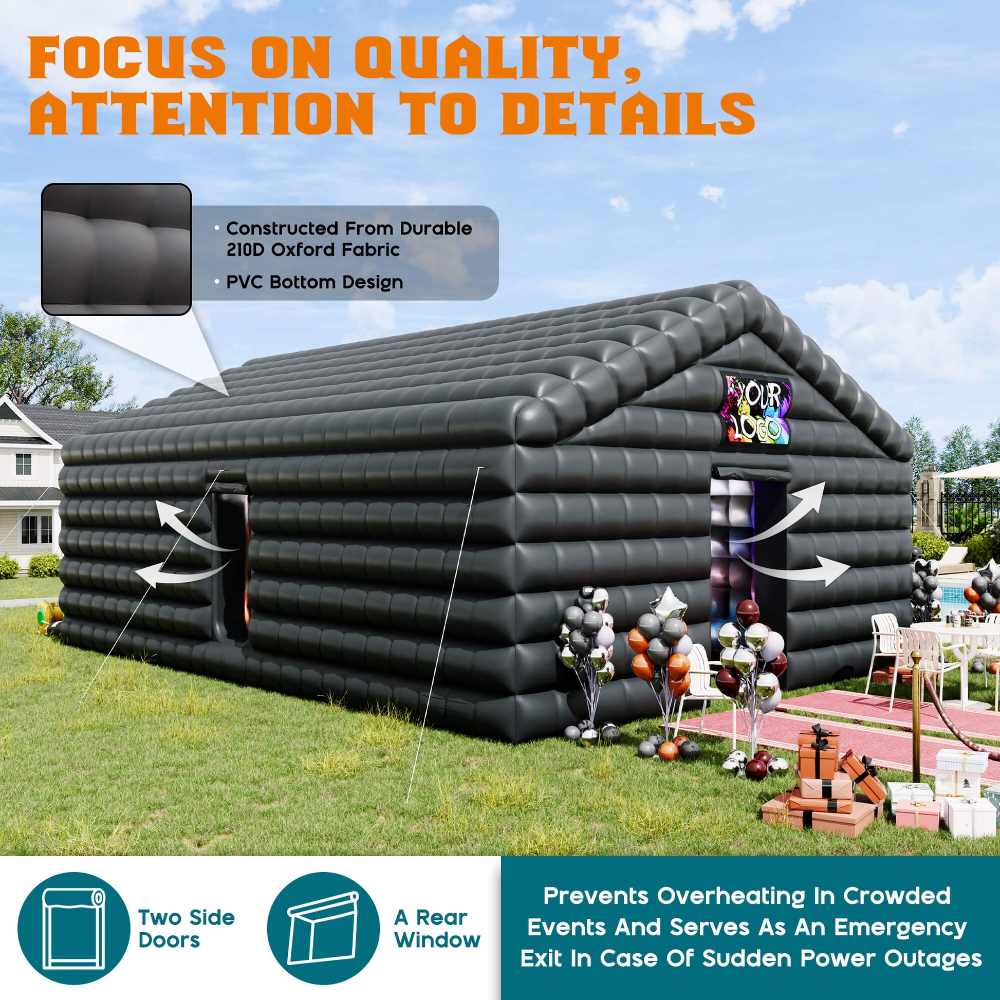 PartyMax Inflatable Night Club Tent Amerlife
