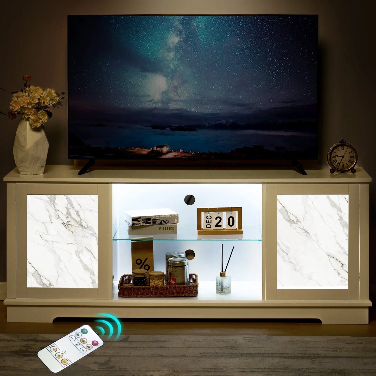 Thassos Marble TV Stand Amerlife