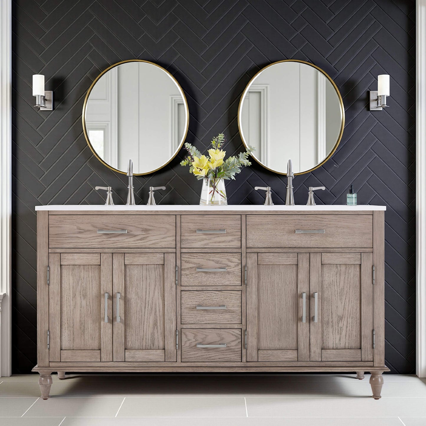 OakCraft Double Sink Vanity
