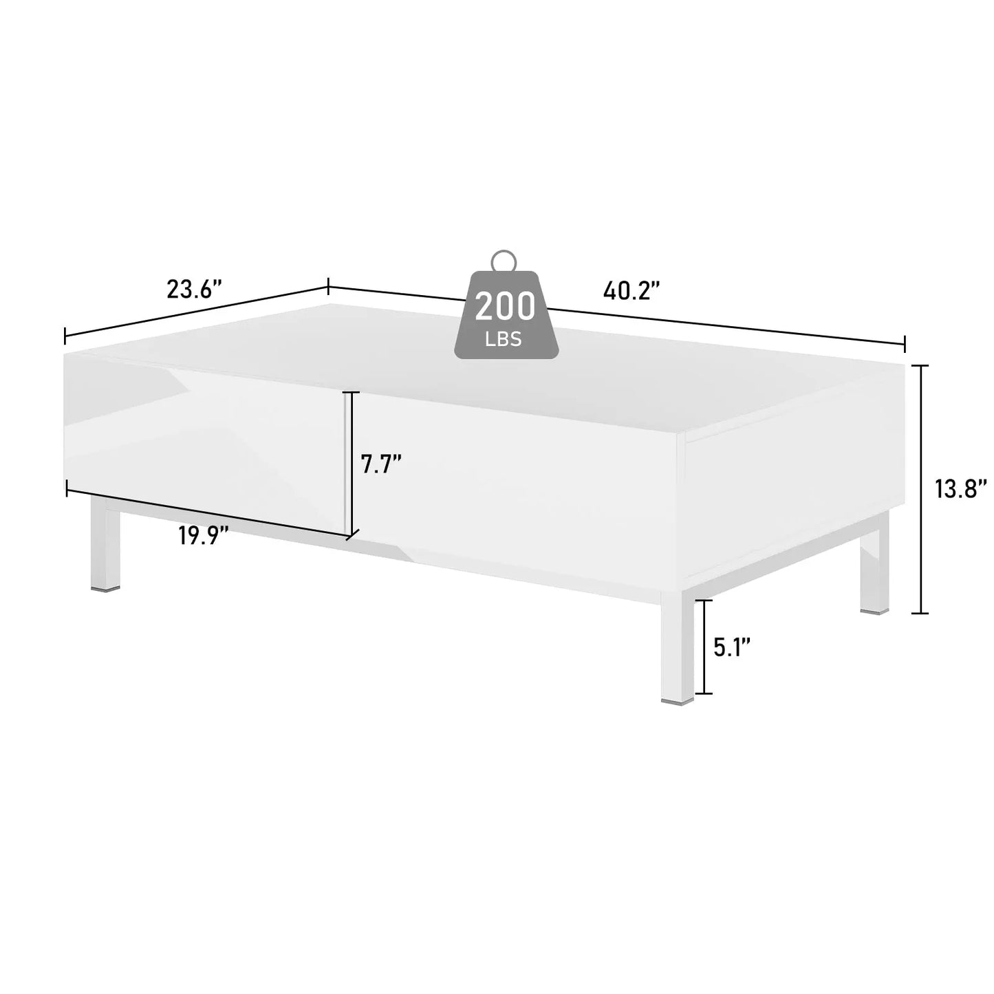 cct024 CoffeeTable white