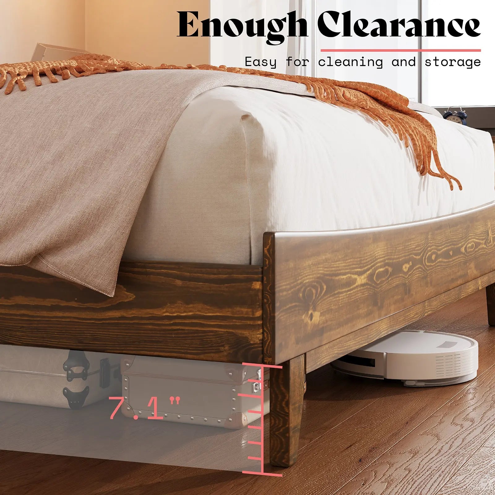 Full bed frame wood slats online
