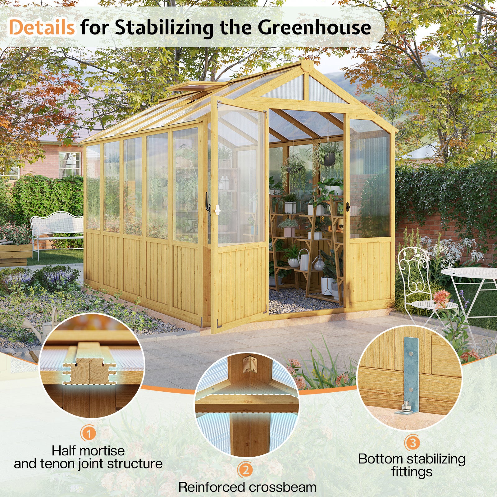 Cedar Walk-In Greenhouse Amerlife