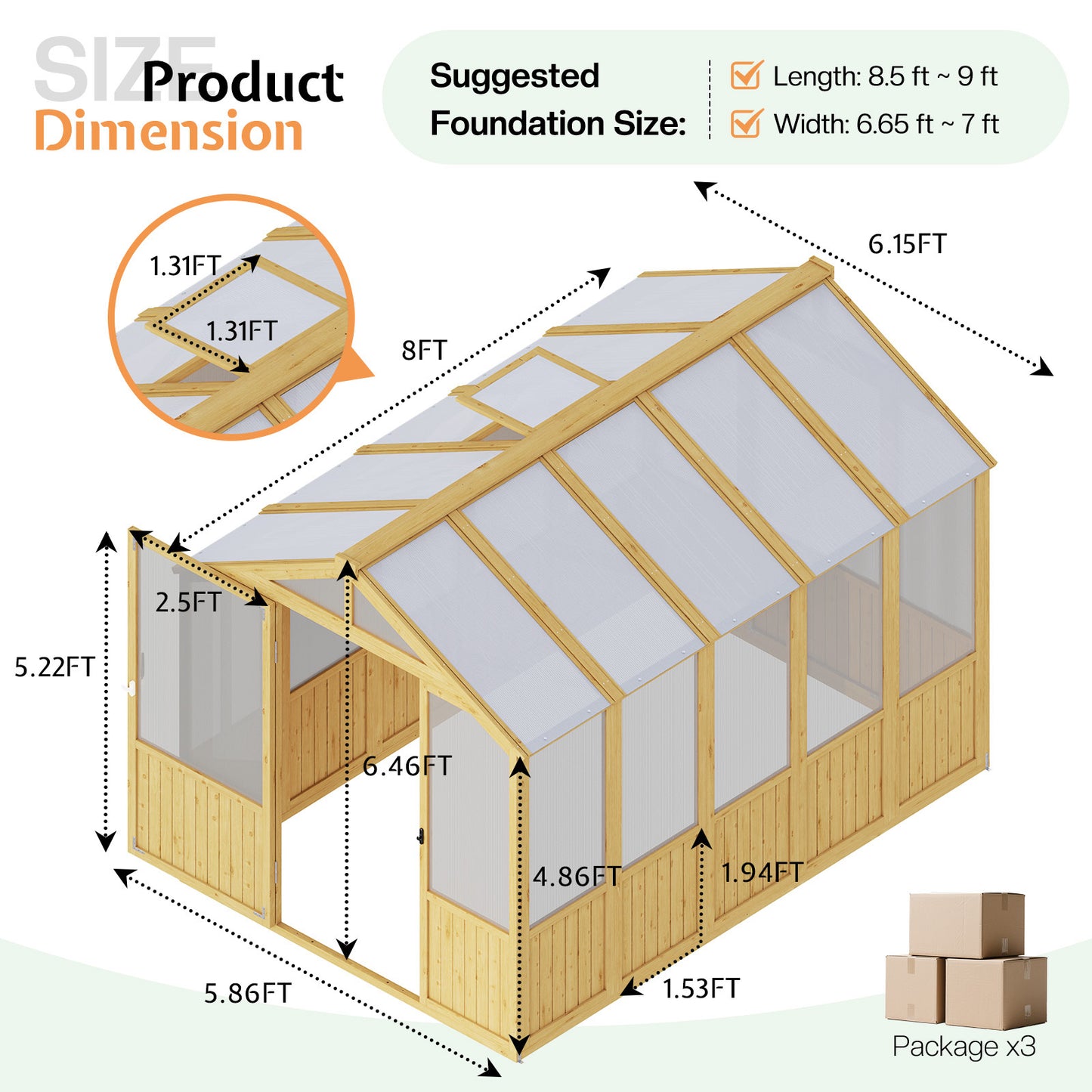 Cedar Walk-In Greenhouse Amerlife