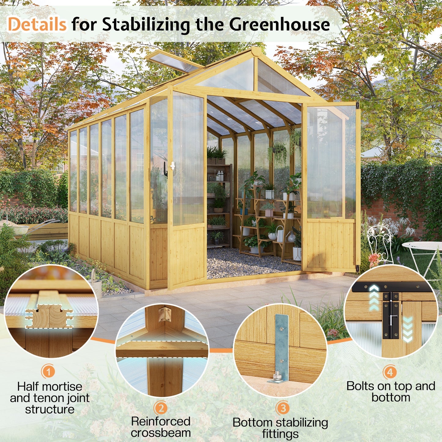 Cedar Walk-In Greenhouse Amerlife