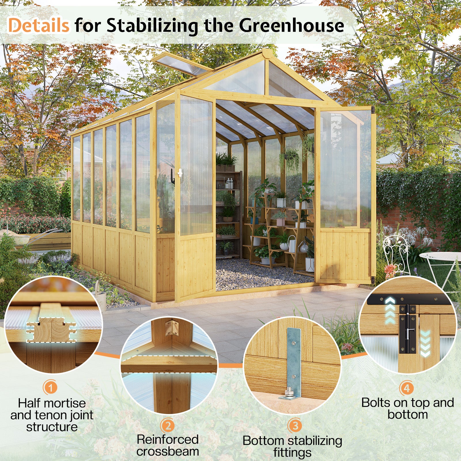 Cedar Walk-In Greenhouse Amerlife