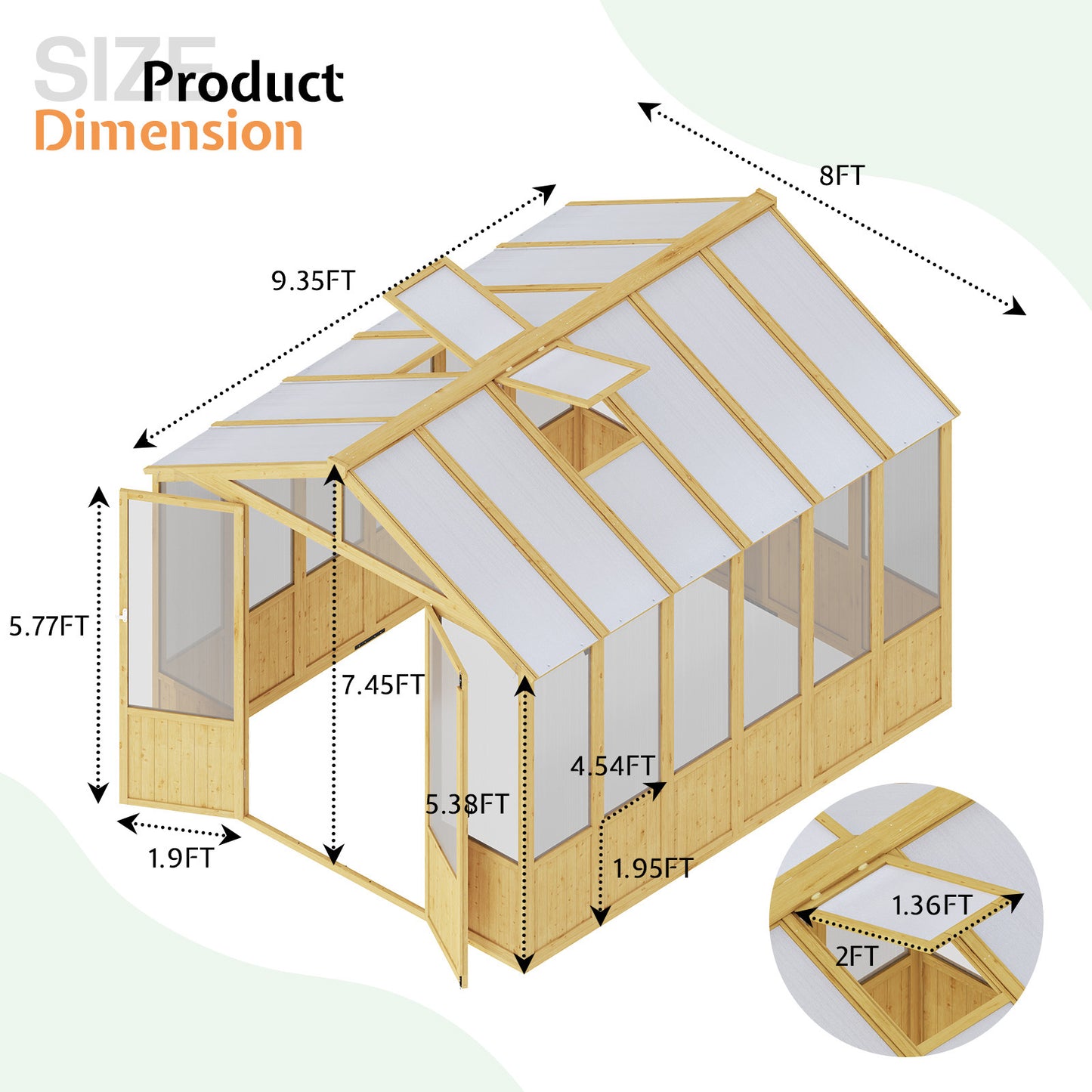 Cedar Walk-In Greenhouse Amerlife