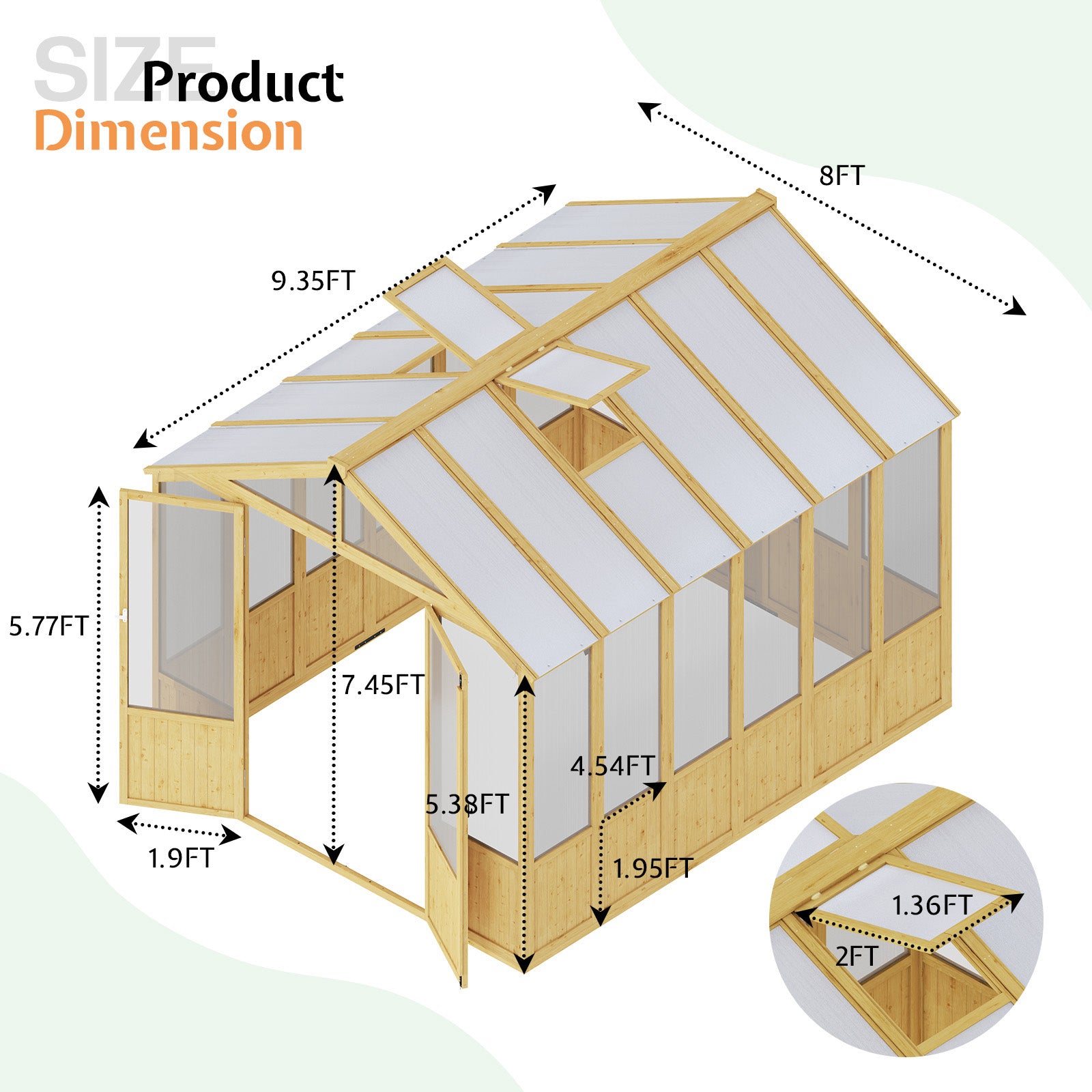 Cedar Walk-In Greenhouse Amerlife