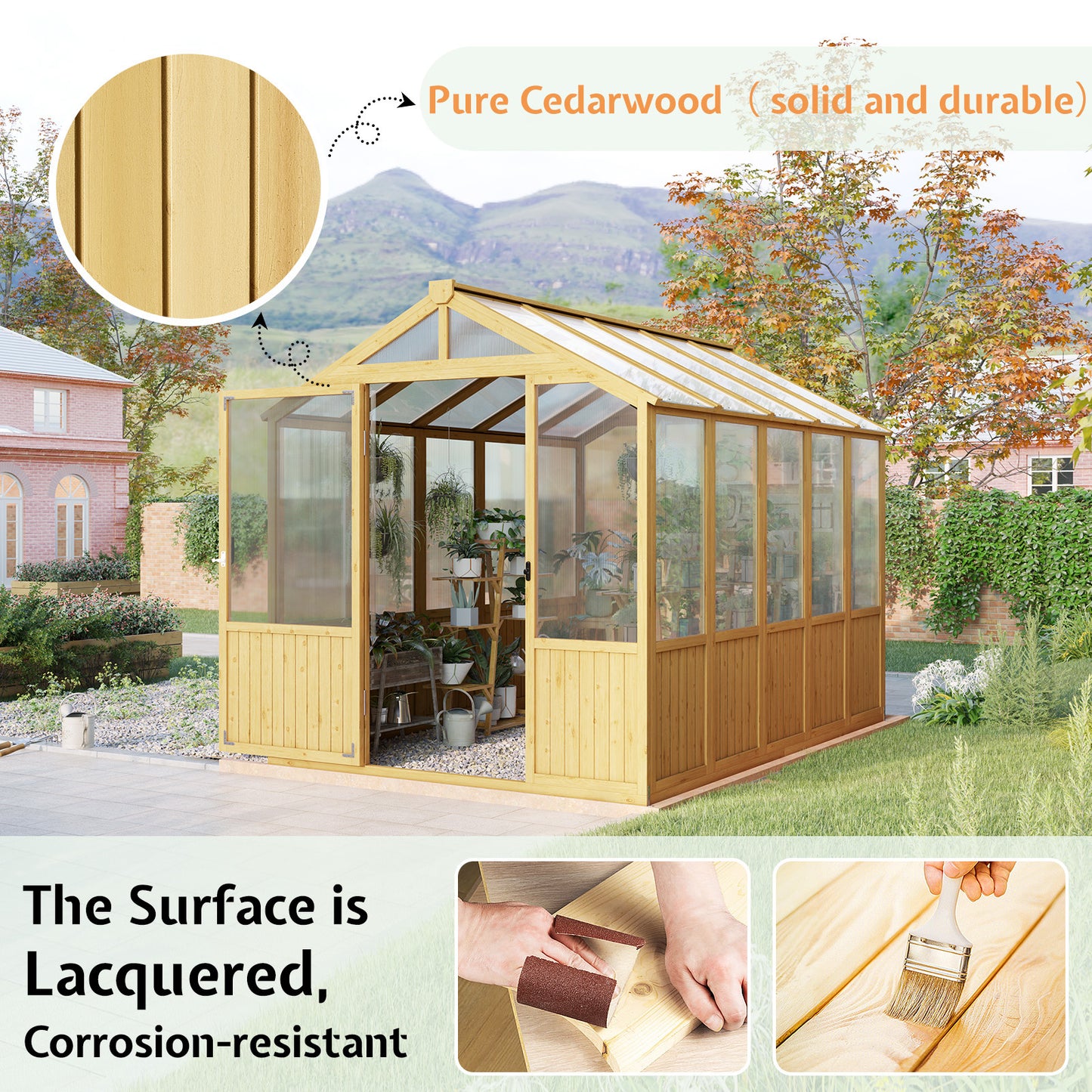 Cedar Walk-In Greenhouse Amerlife