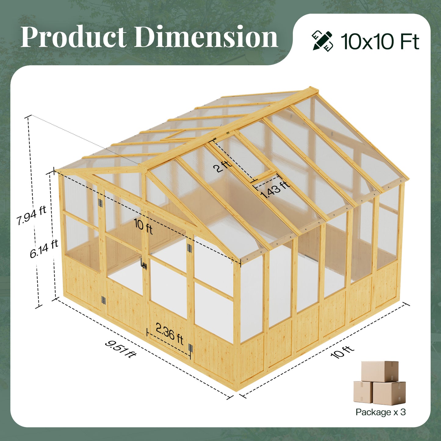 Cedar Walk-In Greenhouse Amerlife