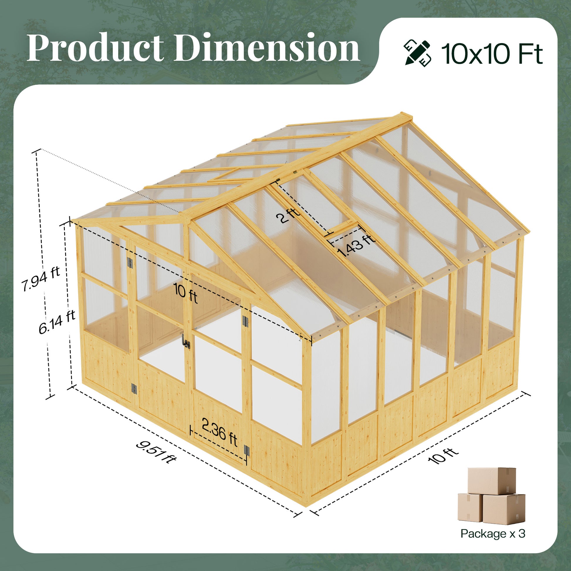 Cedar Walk-In Greenhouse Amerlife