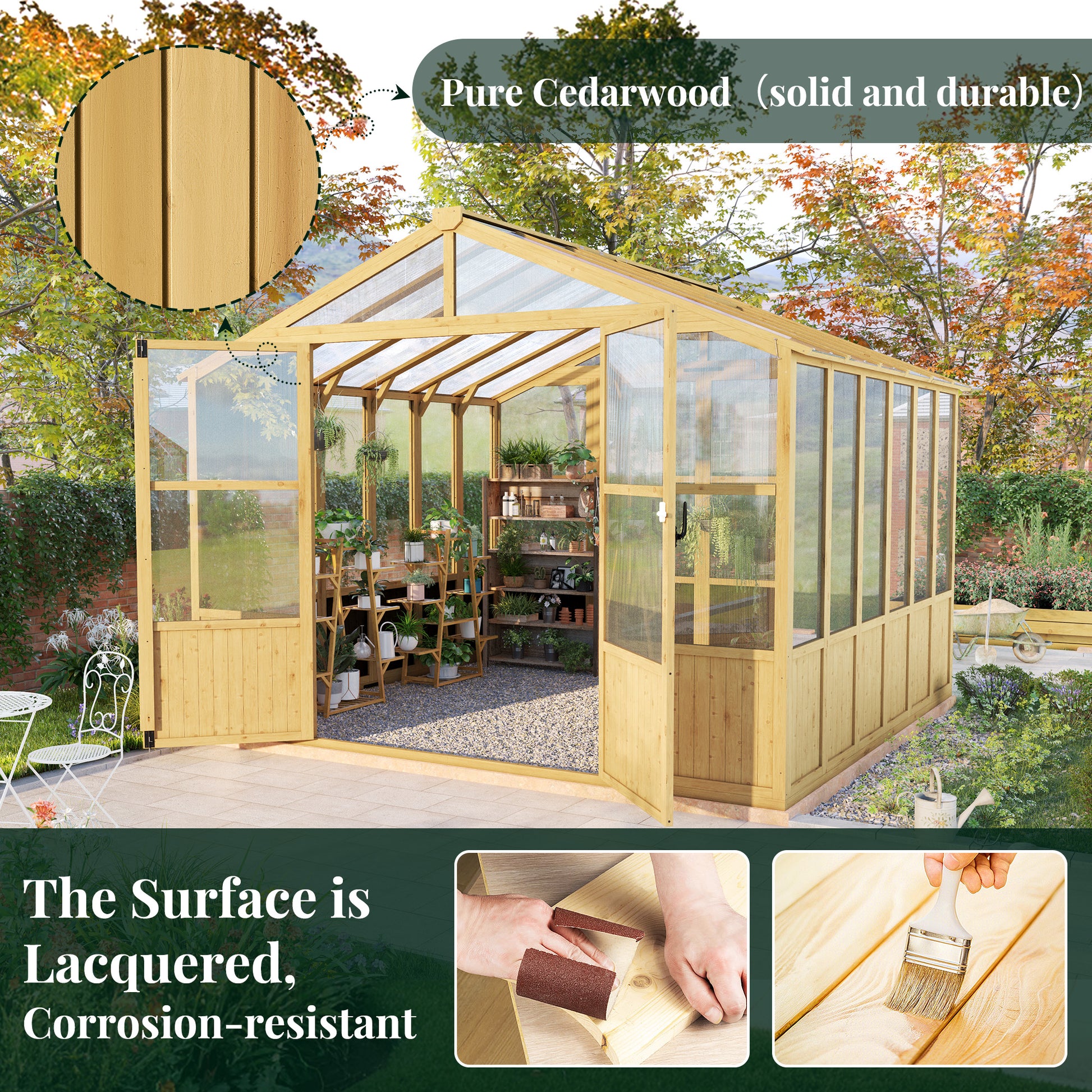 Cedar Walk-In Greenhouse Amerlife