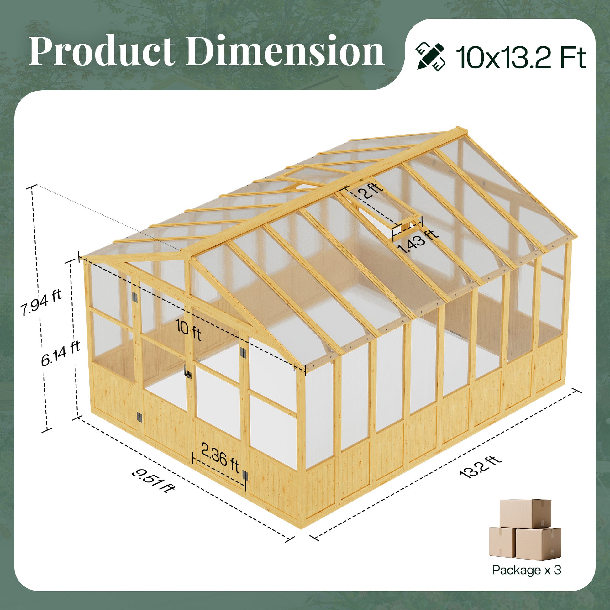 Cedar Walk-In Greenhouse Amerlife
