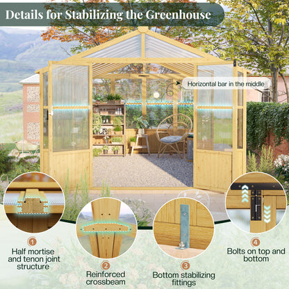 Cedar Walk-In Greenhouse Amerlife
