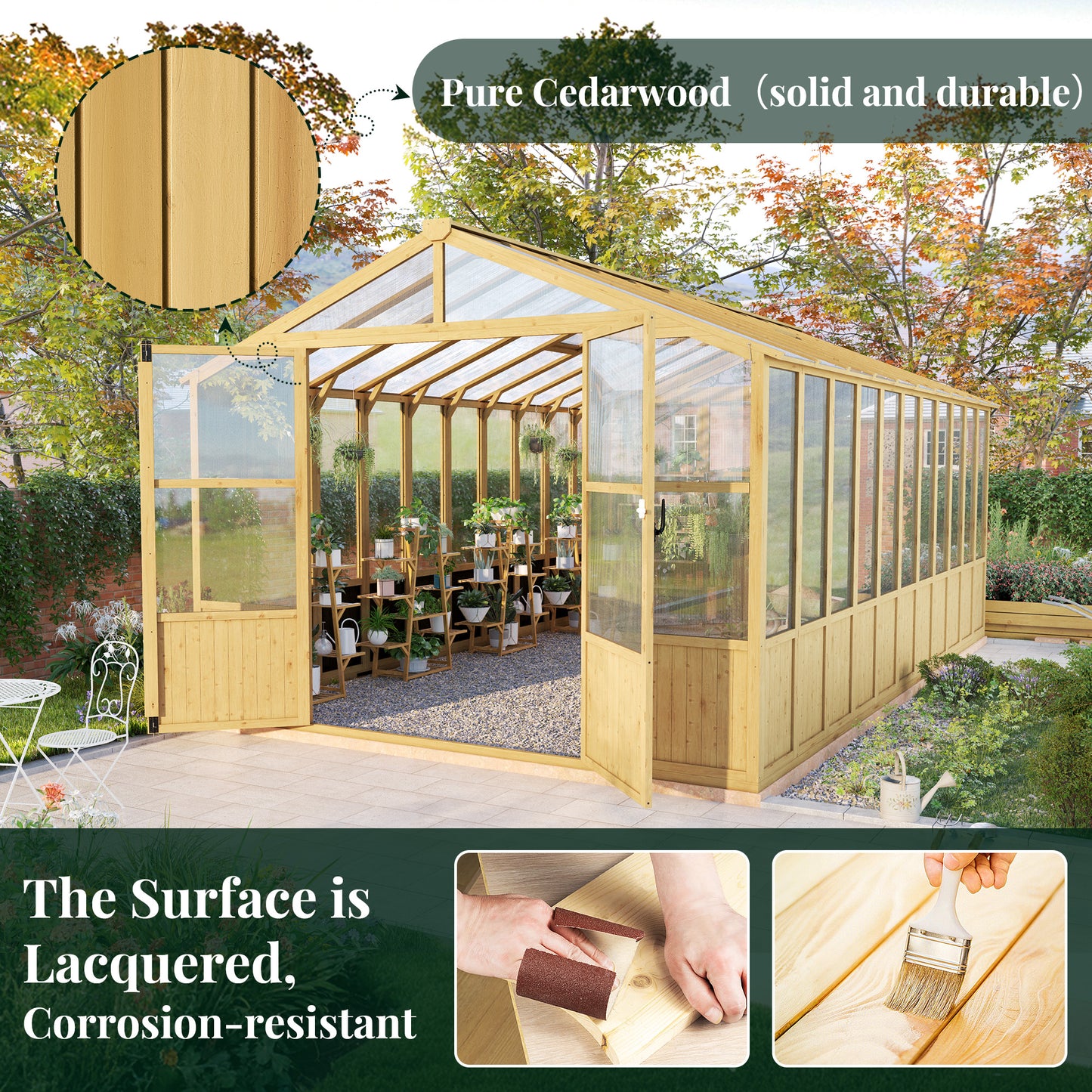 Cedar Walk-In Greenhouse Amerlife