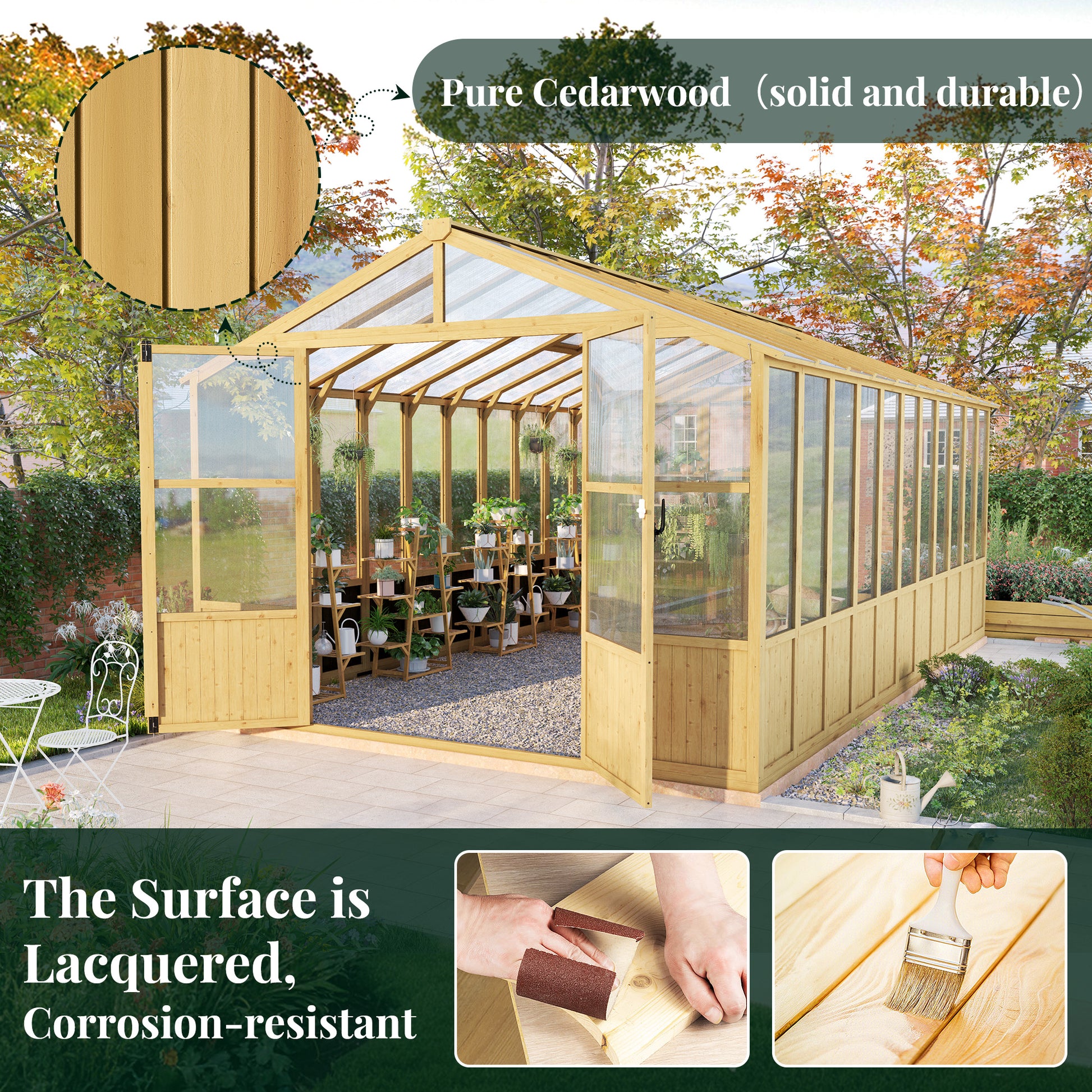 Cedar Walk-In Greenhouse Amerlife
