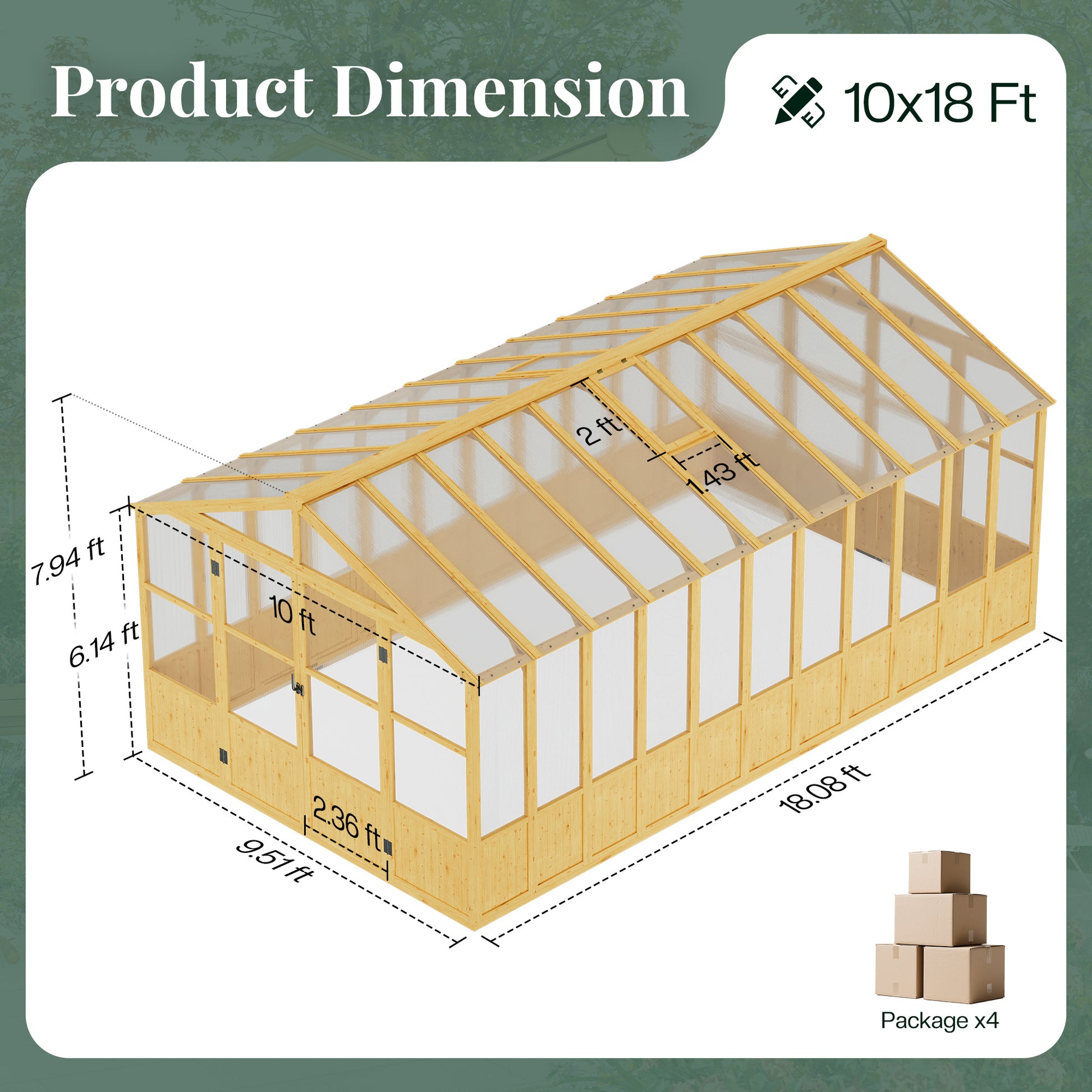 Cedar Walk-In Greenhouse Amerlife