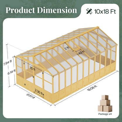 Cedar Walk-In Greenhouse Amerlife