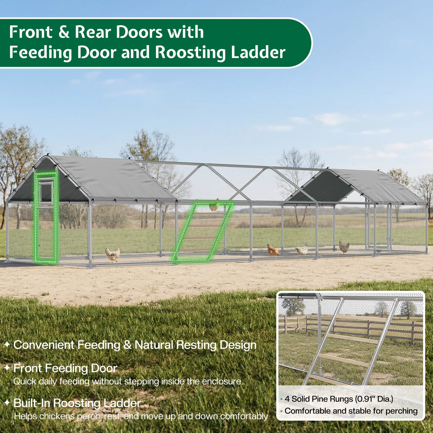 Extra Large Walk-In Chicken Run Amerlife