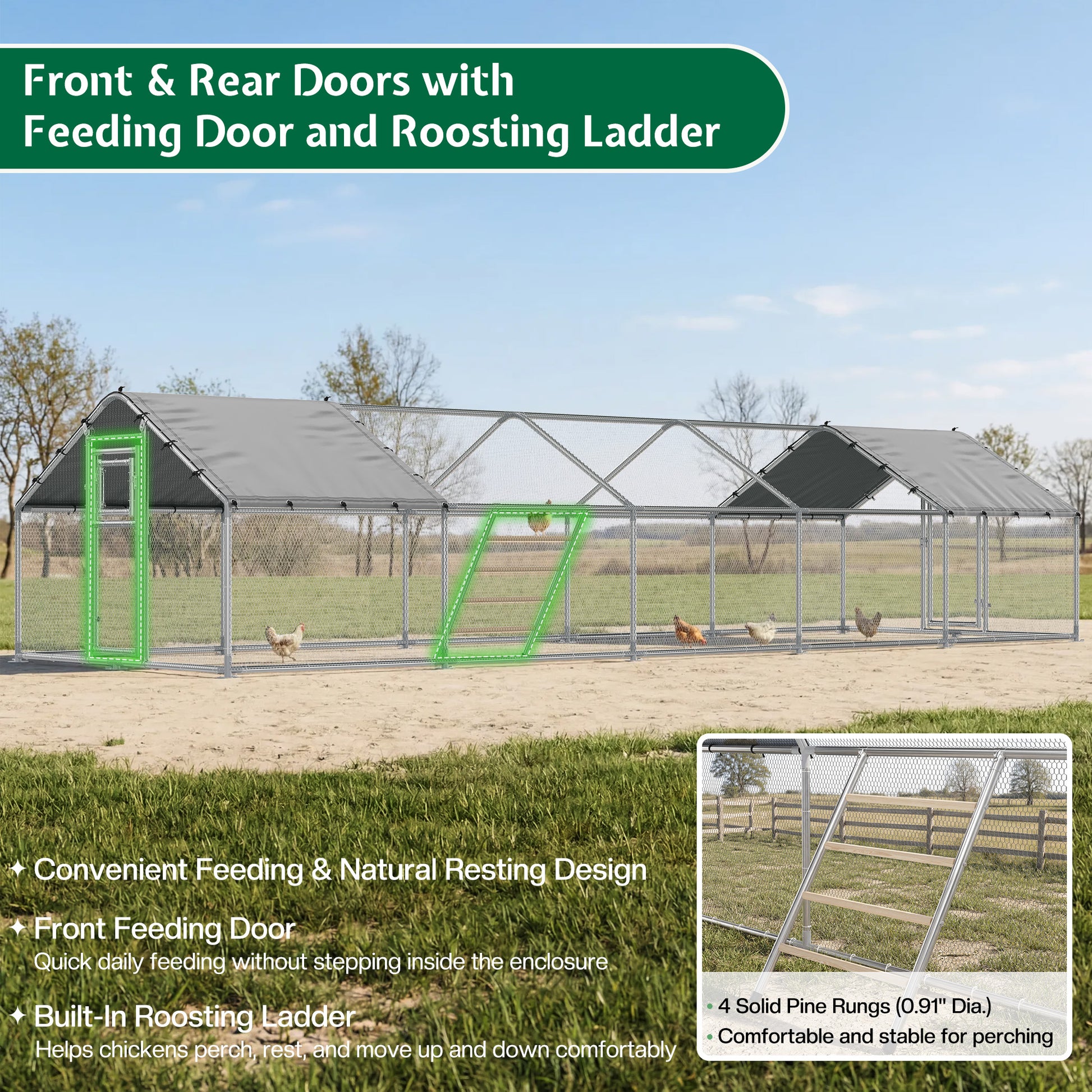 Extra Large Walk-In Chicken Run Amerlife