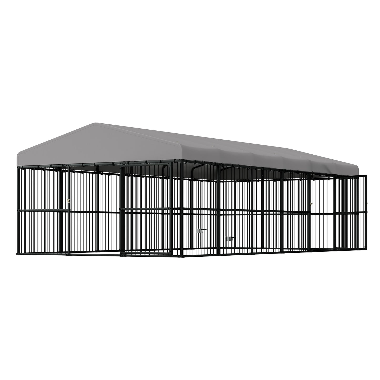 Heavy-Duty Outdoor Dog Kennel with Roof
