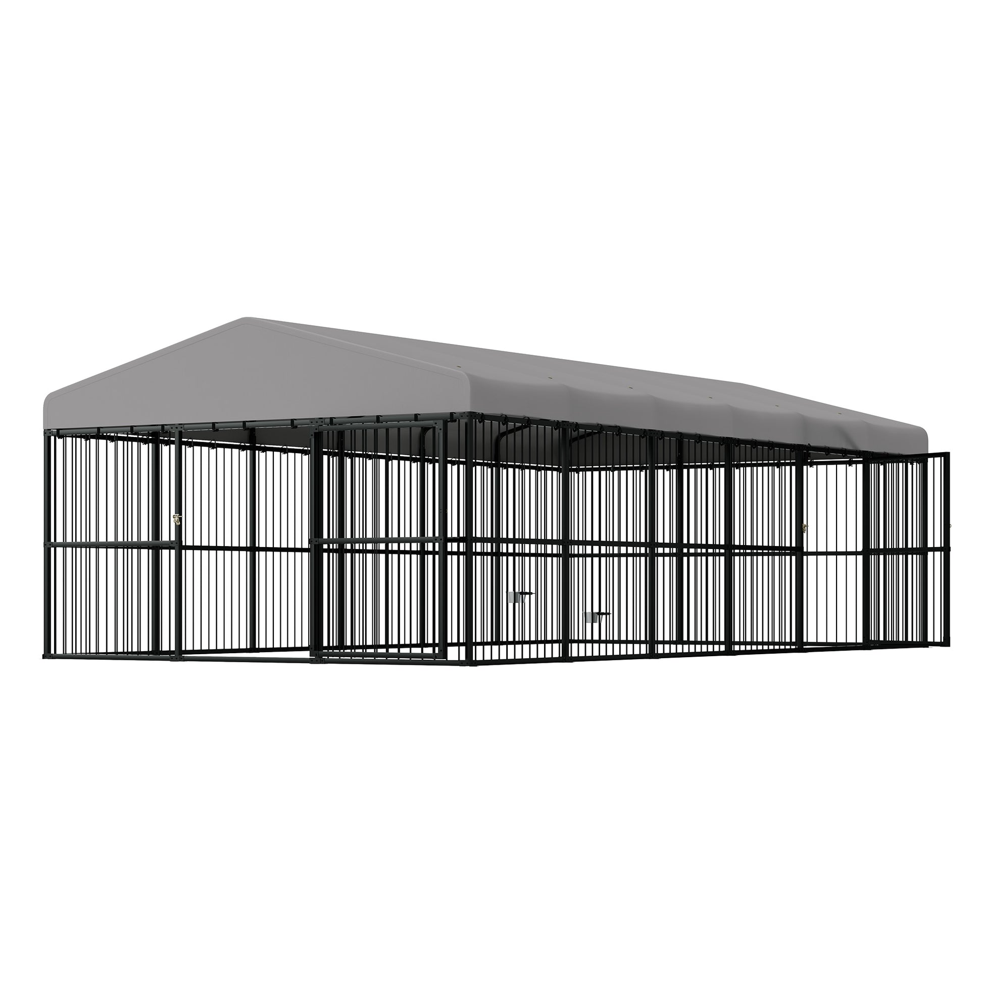 Heavy-Duty Outdoor Dog Kennel with Roof