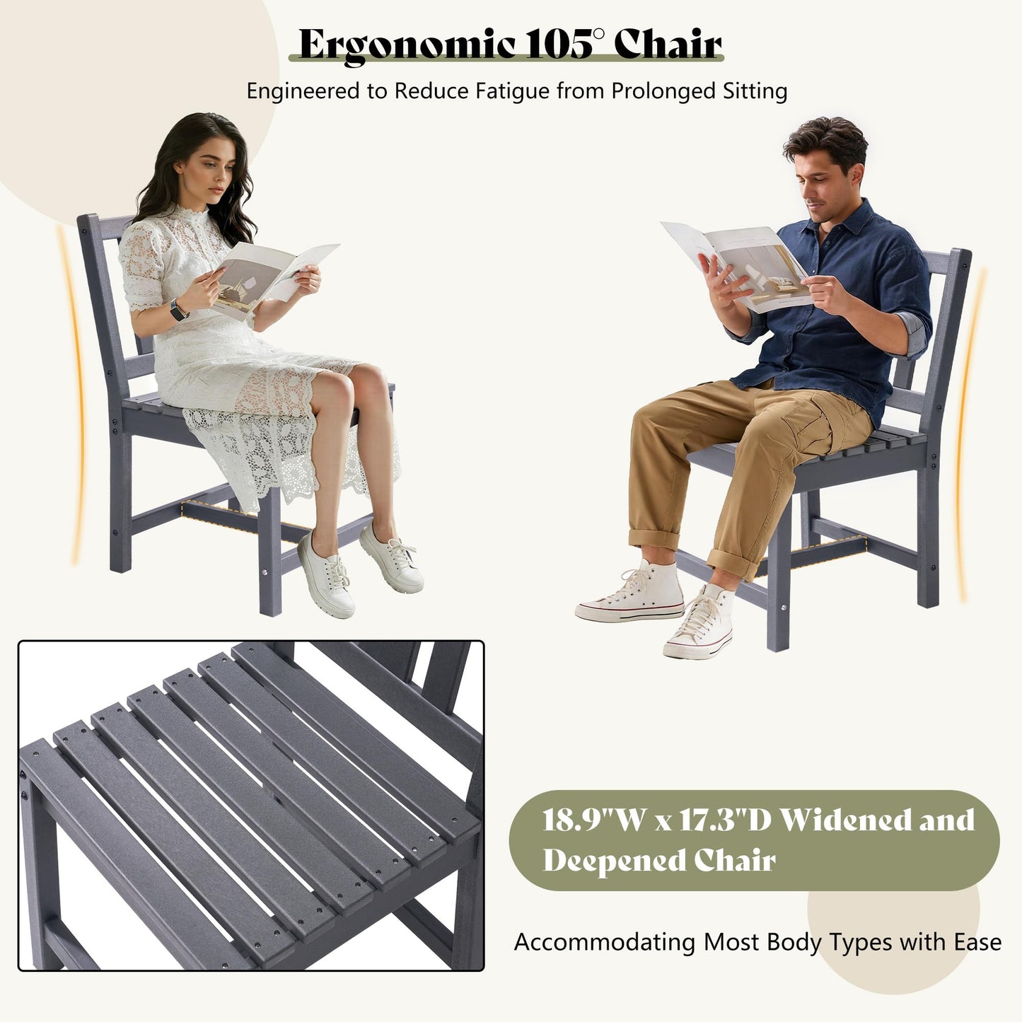 Heath 5-Piece Outdoor Dining Table Set Gray