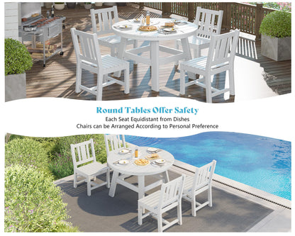Heath 5-Piece Outdoor Dining Table Set White