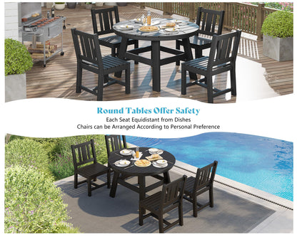 Heath 5-Piece Outdoor Dining Table Set Black