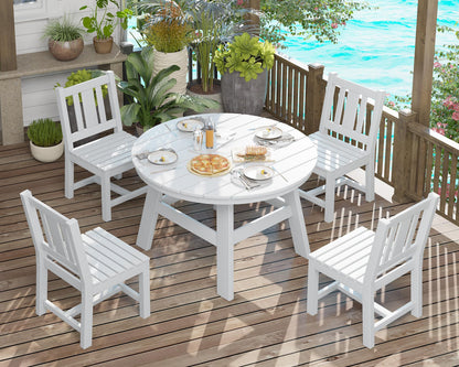 Heath 5-Piece Outdoor Dining Table Set White